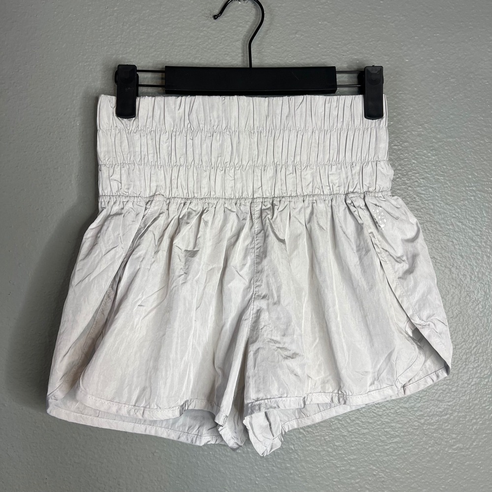 Free People Movement The Way Home Shorts Sz S Smocked High Rise Running